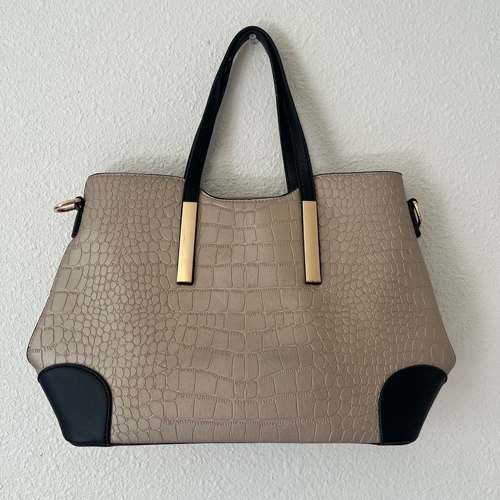 Snake Skin Hangbag Purse & Wallet Bag Set